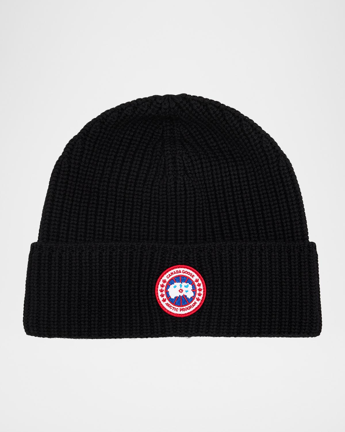 Canada Goose Men's Arctic Rib-Knit Wool Beanie Hat