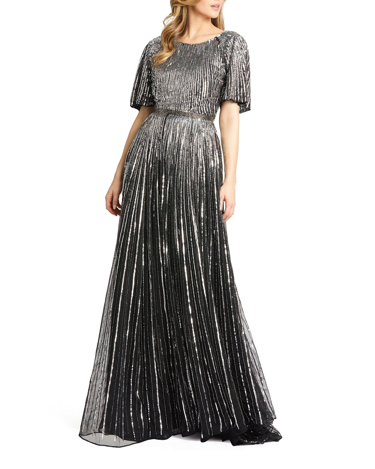 sparkle pleated ballgown ieena for mac duggal