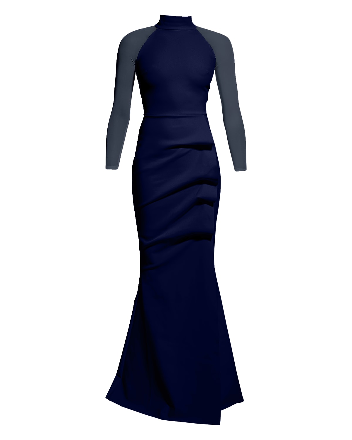 Navy Gown with Sleeves Dresses Images 2022