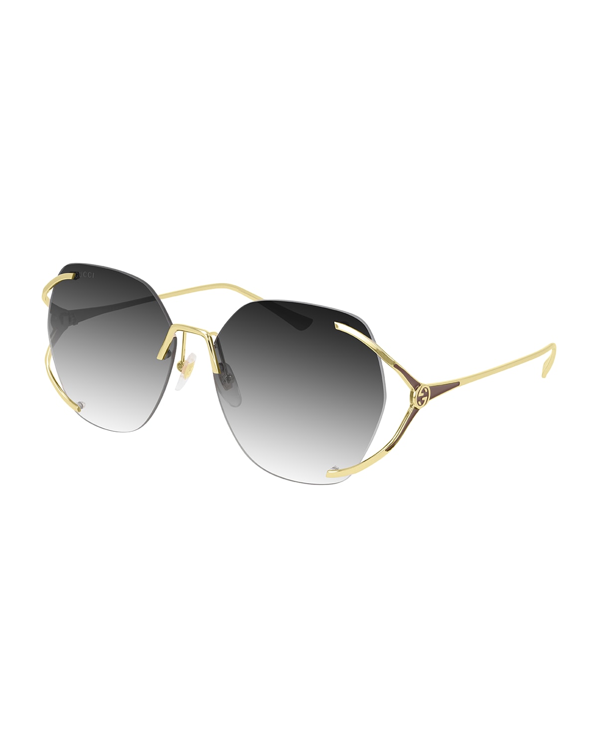 Gold Metal Frames Sunglasses | Neiman Marcus