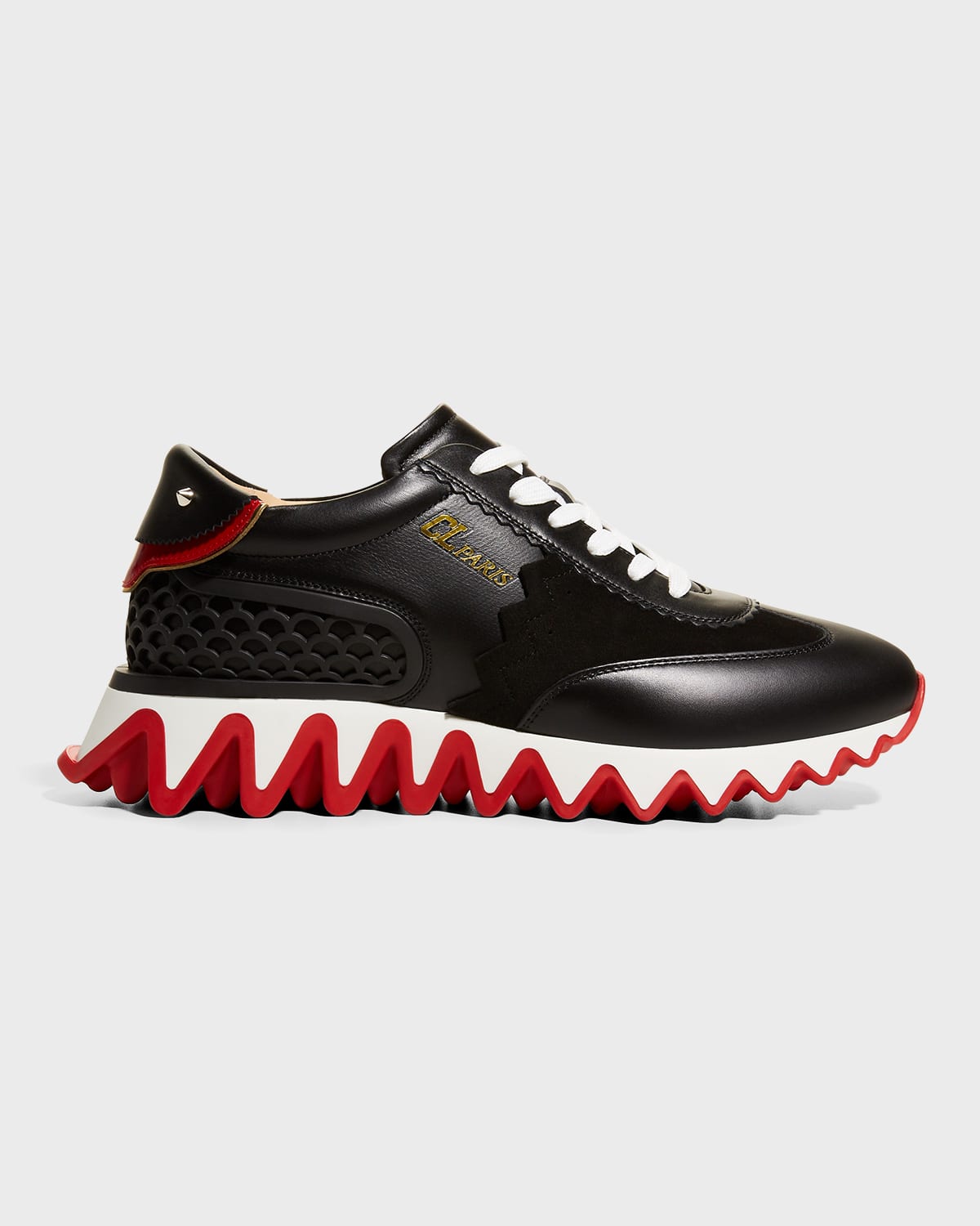 Christian Louboutin Logo Casual Sports Shoes In Blk Loubi