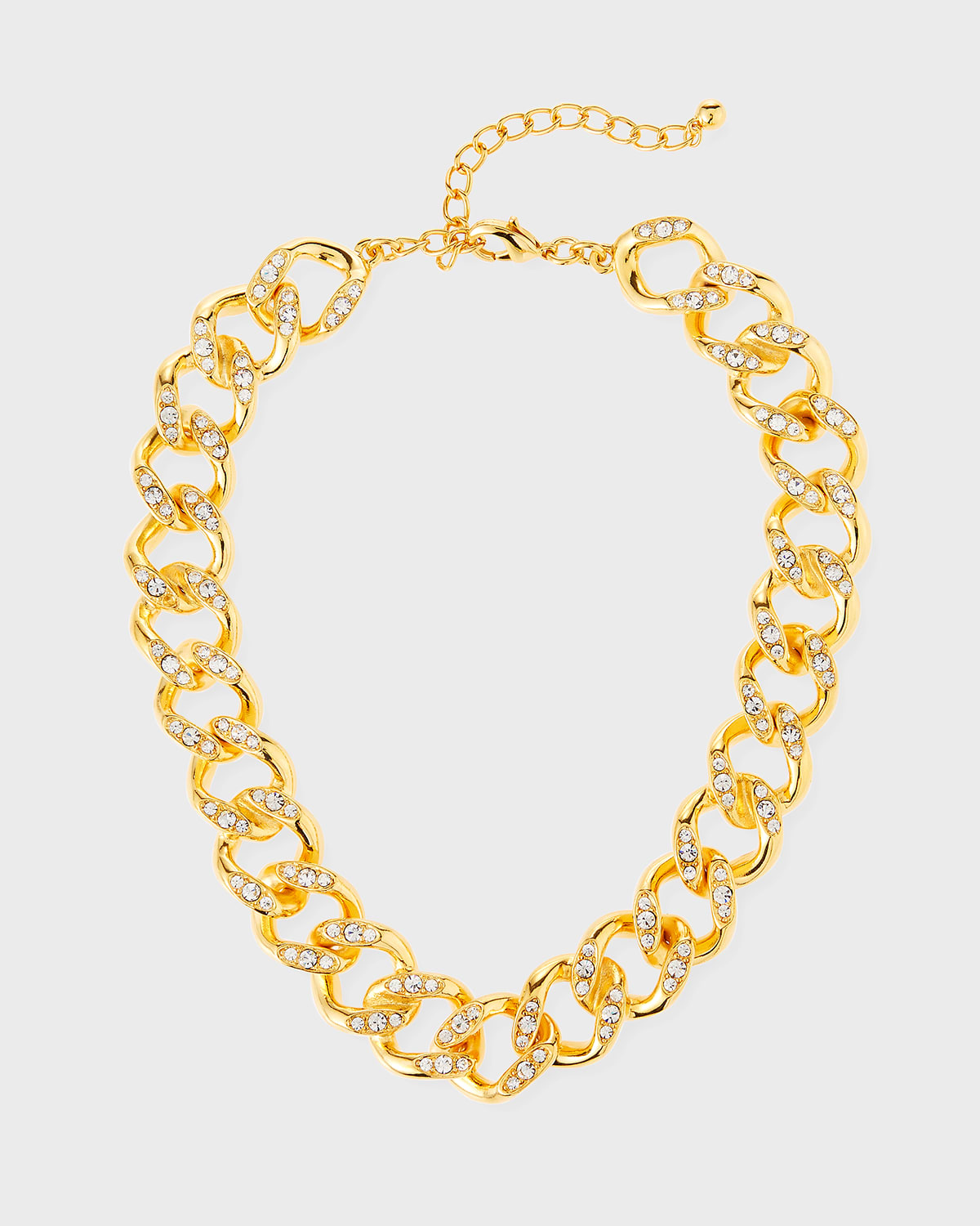 Kenneth Jay Lane Crystal-Link Necklace, 22"L