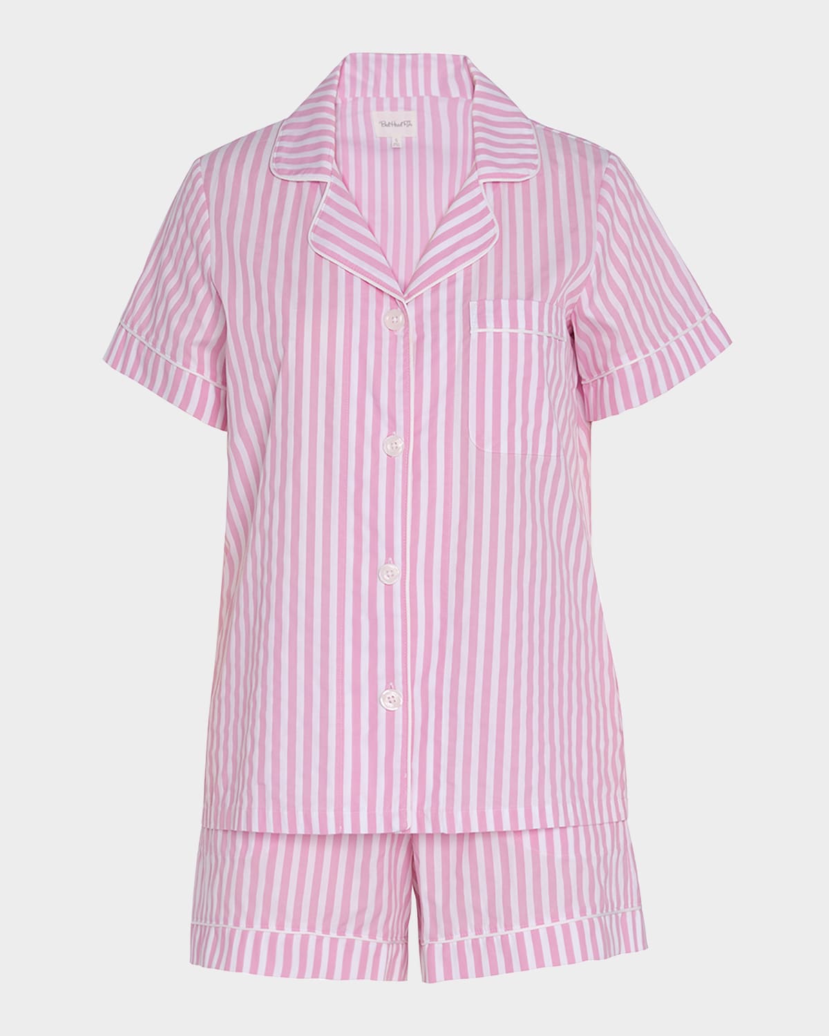 BedHead Pajamas 3D Striped Cotton Shorty Pajama Set