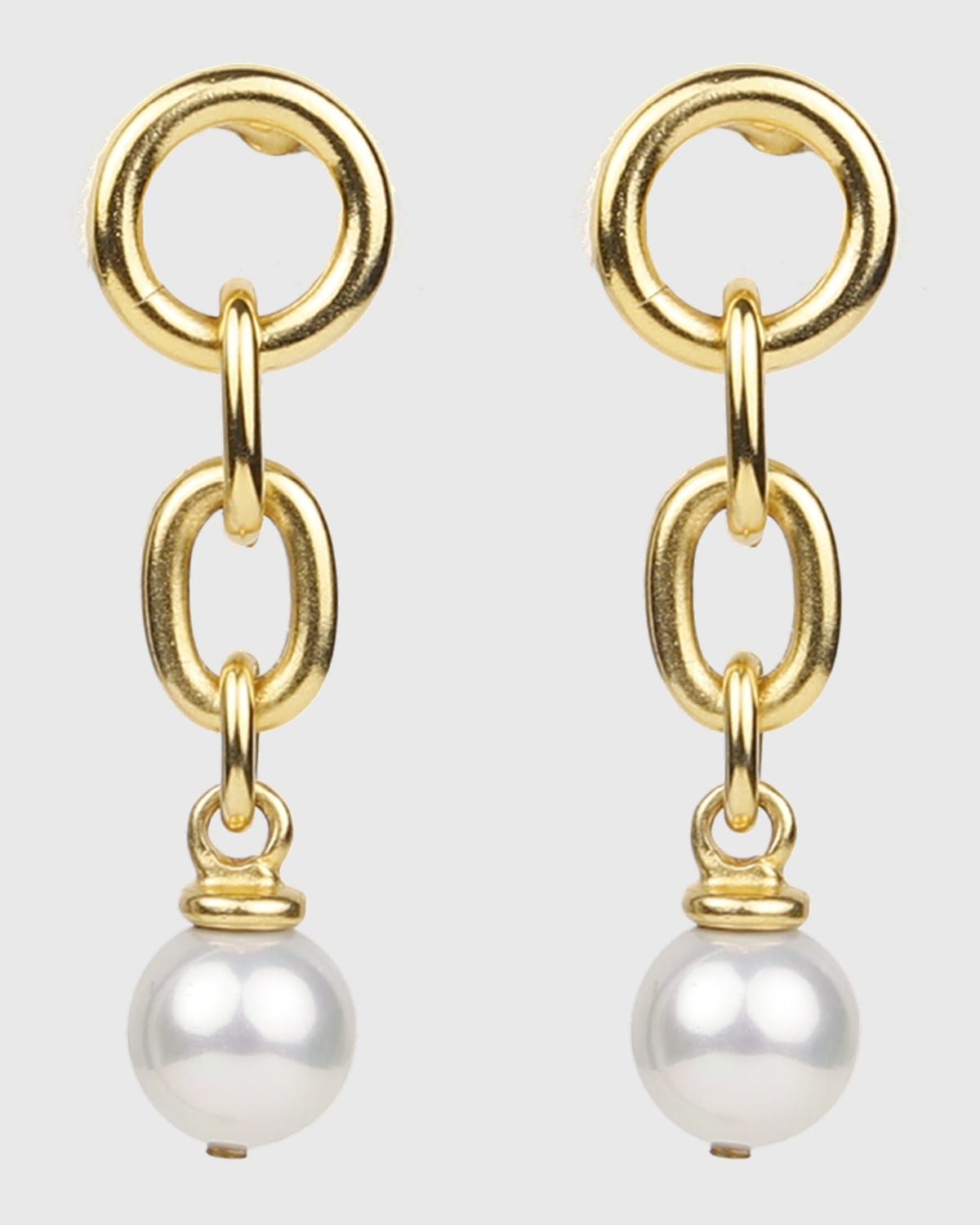 Ben-Amun Pearly Drop Link Earrings