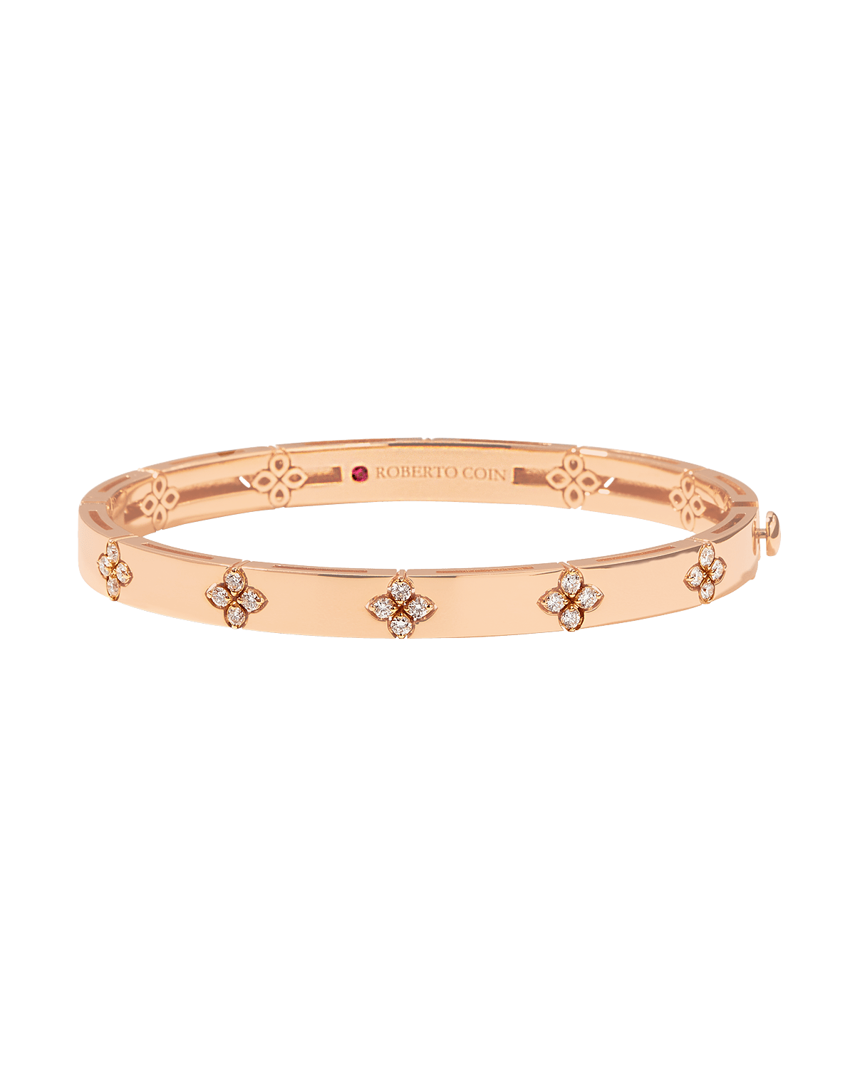 Roberto Coin 18k Rose Gold Love in Verona Diamond Bangle, 48 x 58 mm