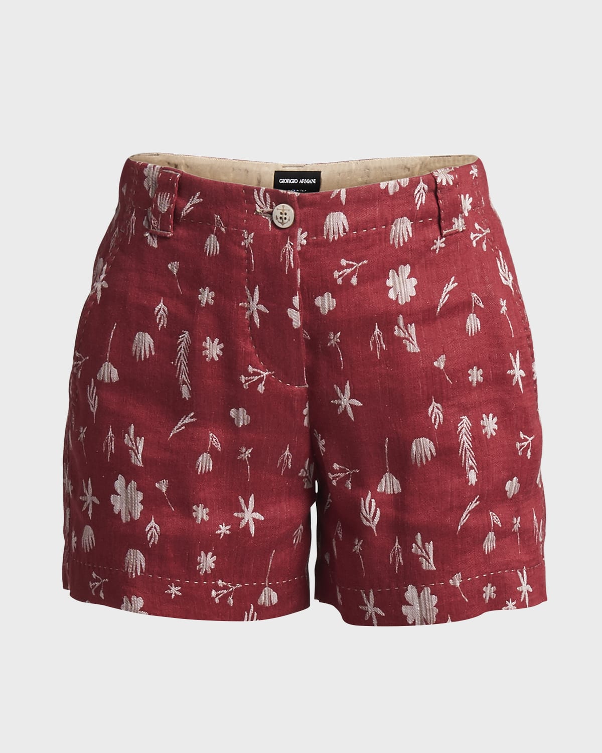Giorgio Armani Floral Linen Shorts