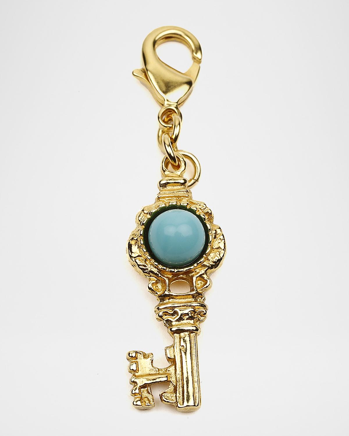 Turquoise Key Charm