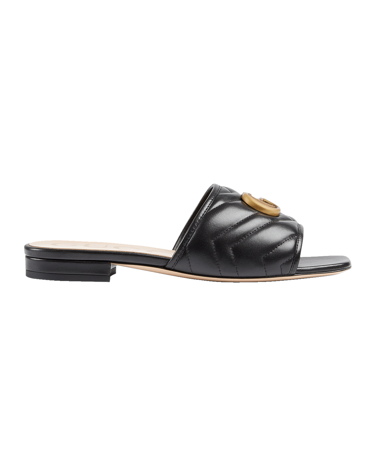 Gucci Jolie Quilted Medallion Slide Sandals