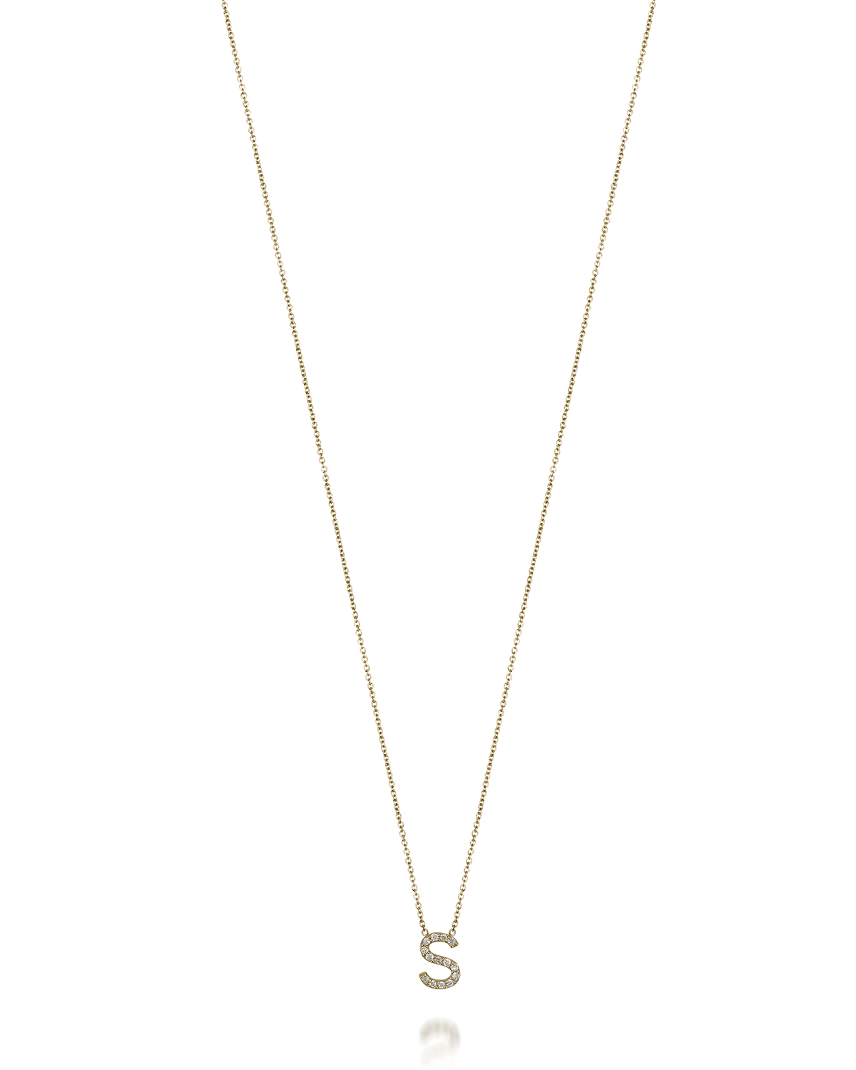 White Gold Letter Necklace | Neiman Marcus