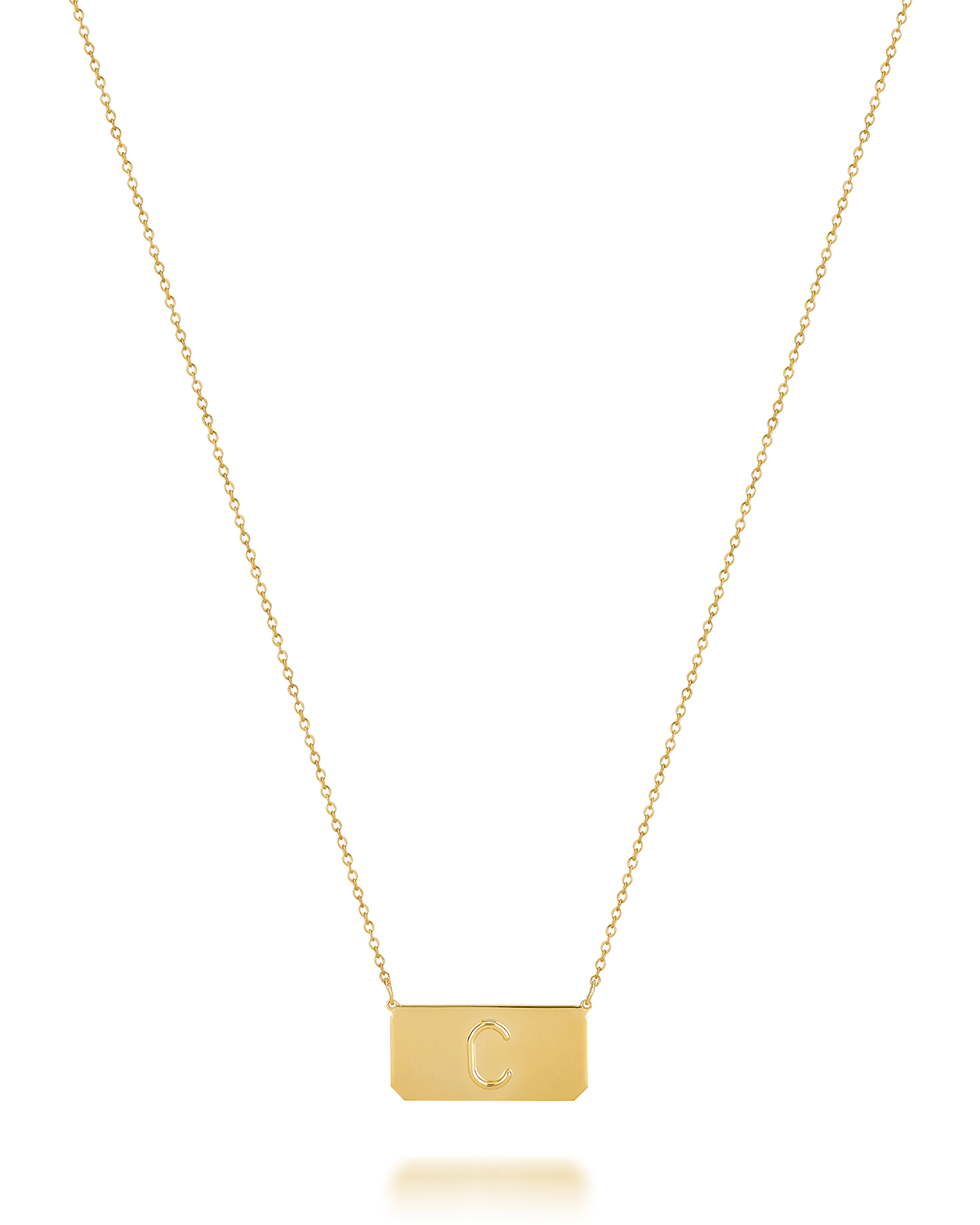 Toggle Initial Necklace, Gold