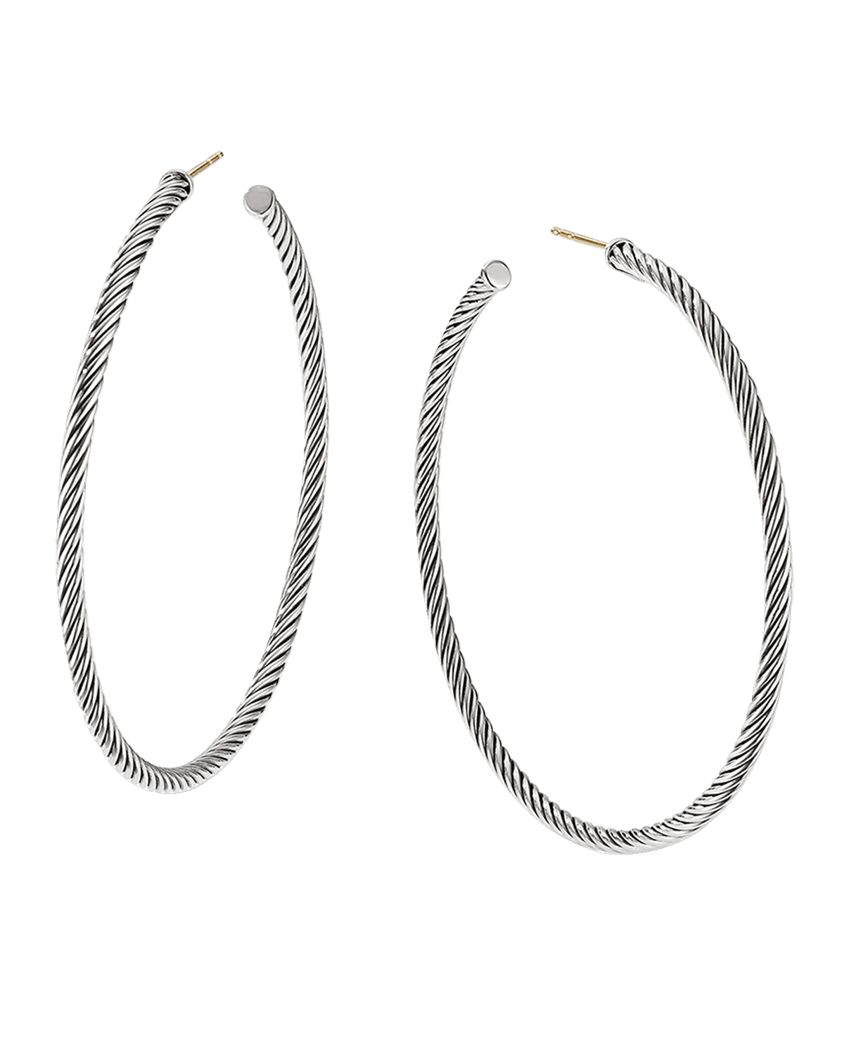 David Yurman Sculpted Cable Hoop Earrings