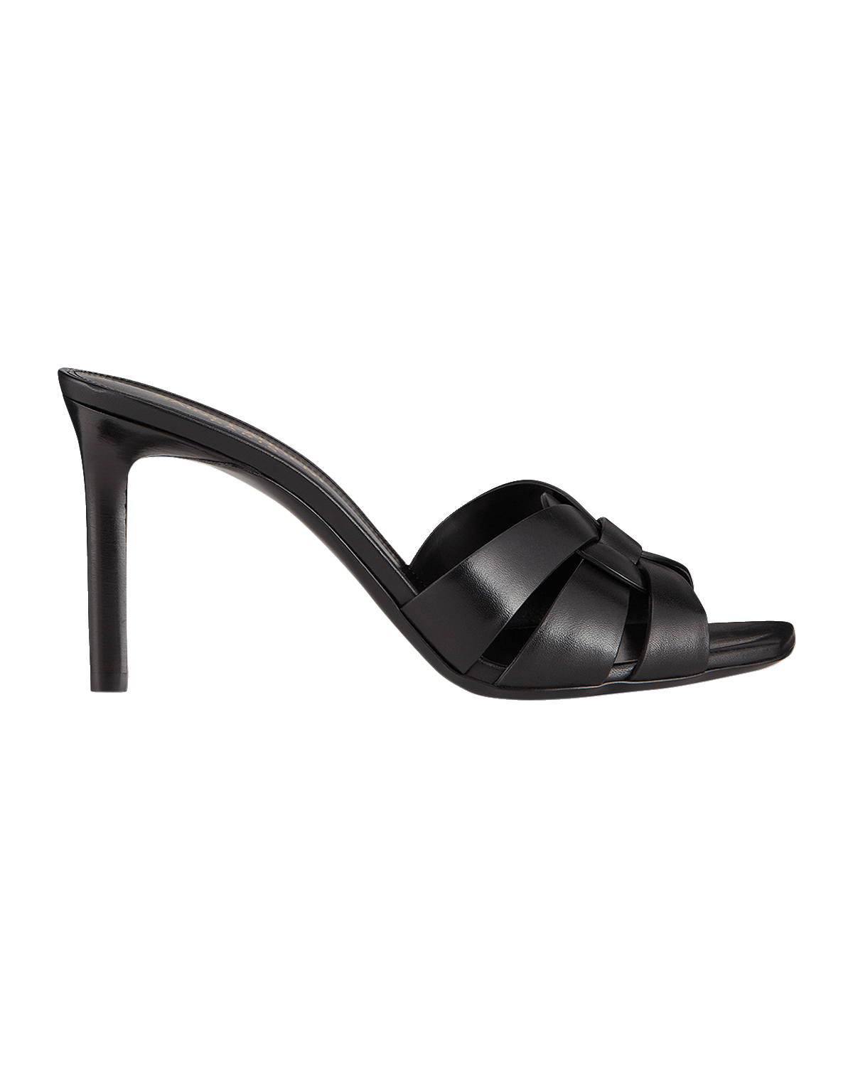 Saint Laurent Tribute Woven Calfskin Stiletto Sandals