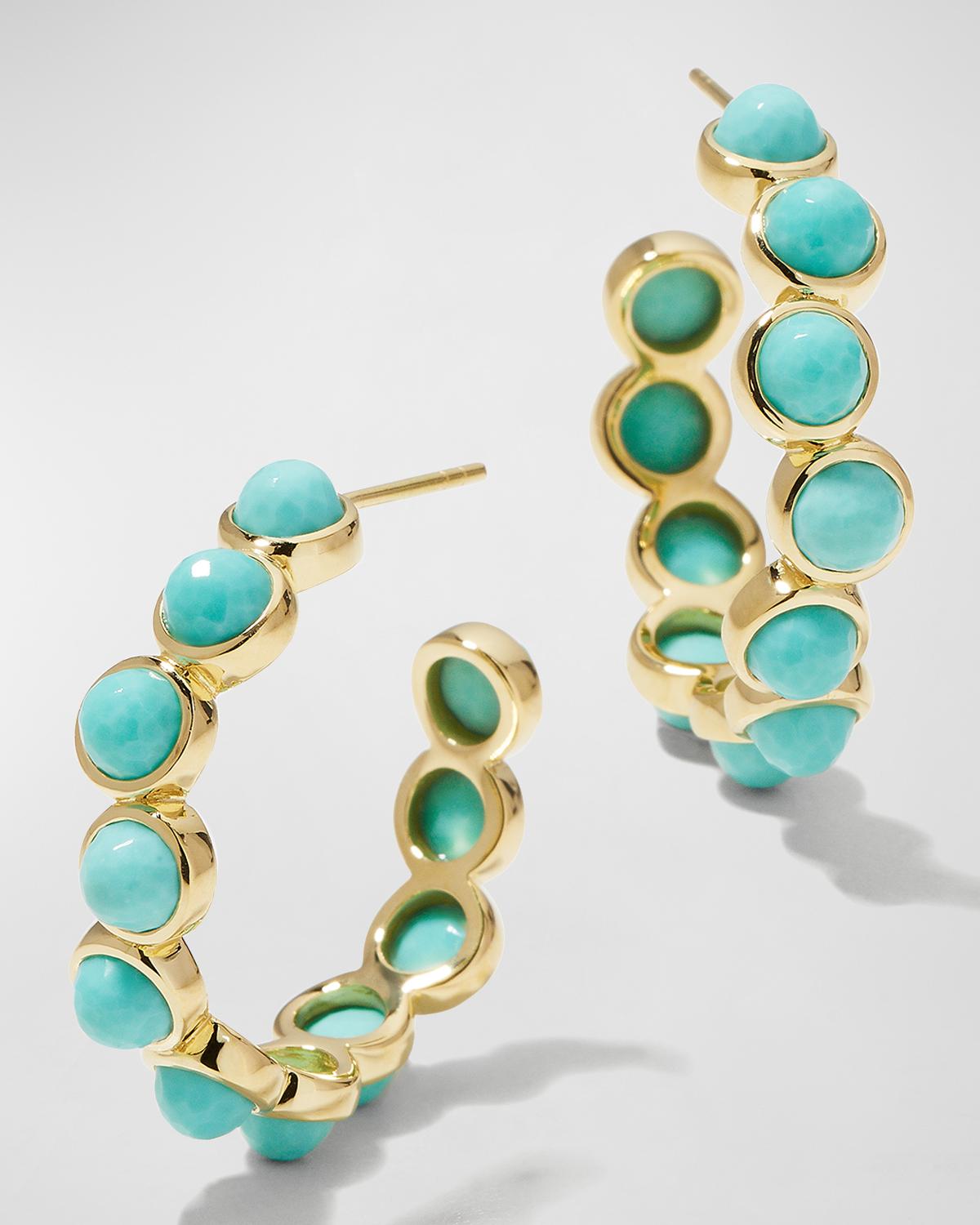 All-Stone Small Hoop Earrings in 18K Gold