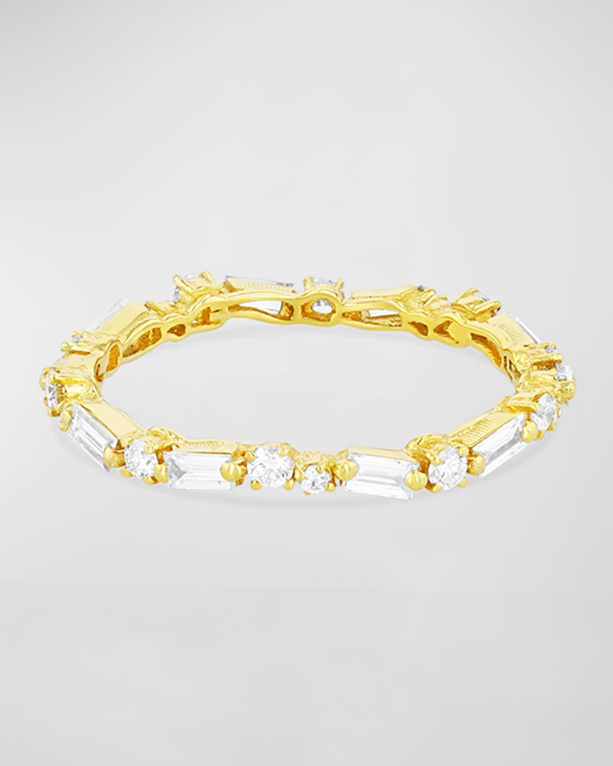 Suzanne Kalan 18k White Diamond Thin Mix Eternity Ring