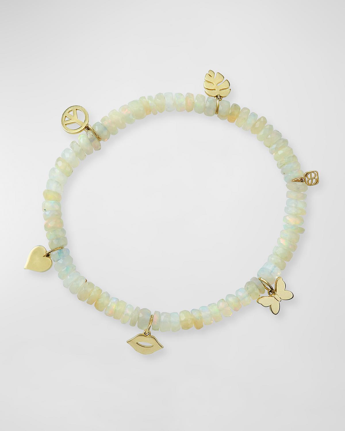 5mm Ethiopian Opal Multi-Charm Bracelet