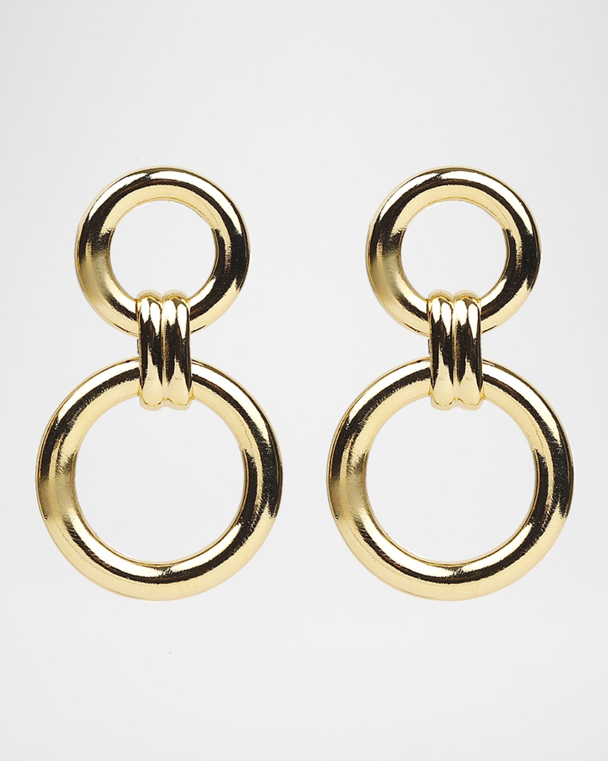 Ben-Amun Circle Post and Drop Earrings