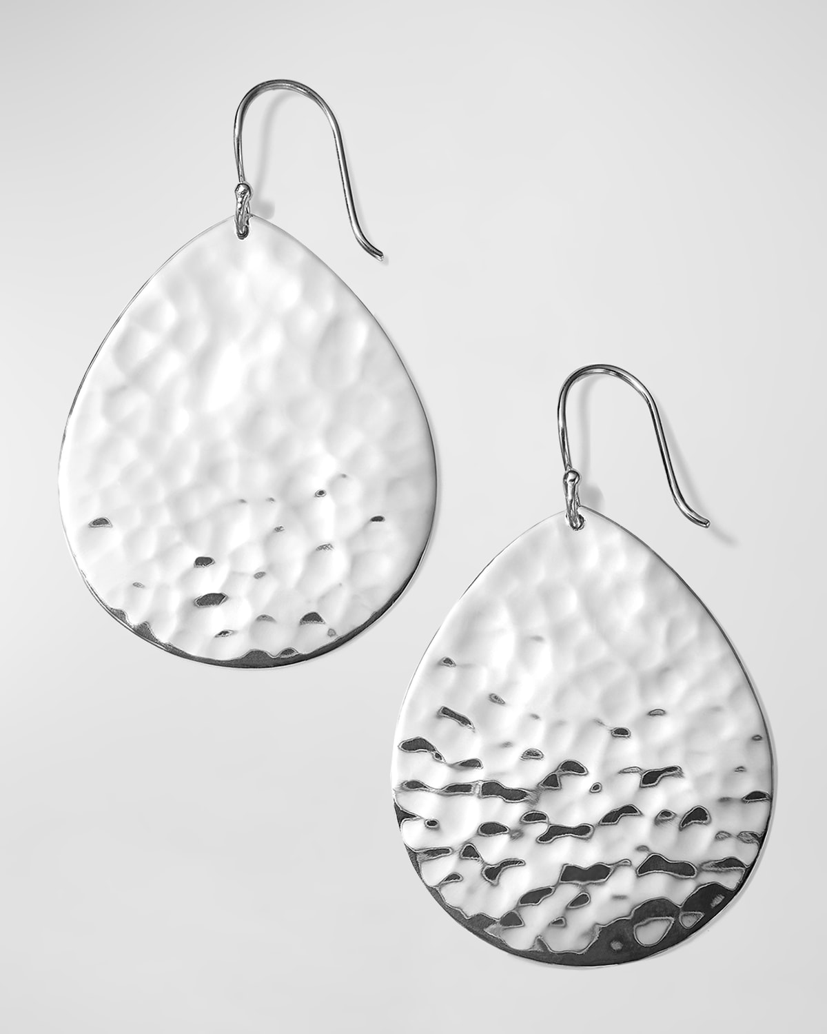 Ippolita Crinkle Medium Teardrop Earrings in Sterling Silver