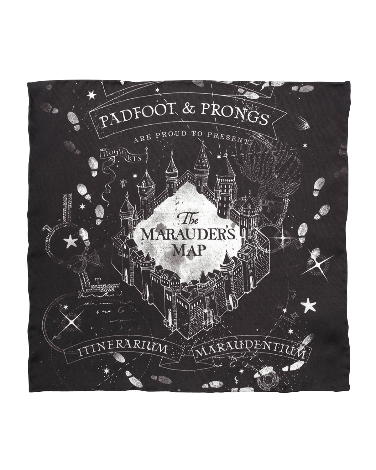 Cufflinks Inc. Men's Harry Potter Marauder's Map Silk Pocket Square
