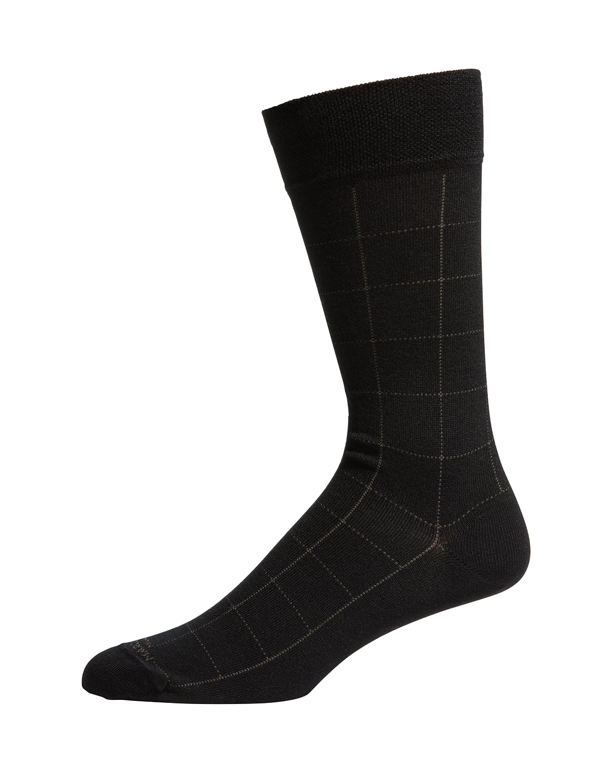 Marcoliani Men 's Windowpane Mid-Calf Socks