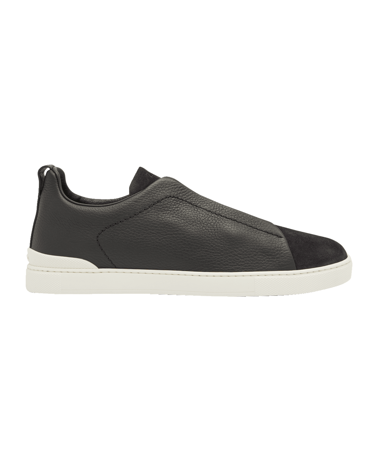 ZEGNA Men's Triple Stitch Leather and Suede Sneakers