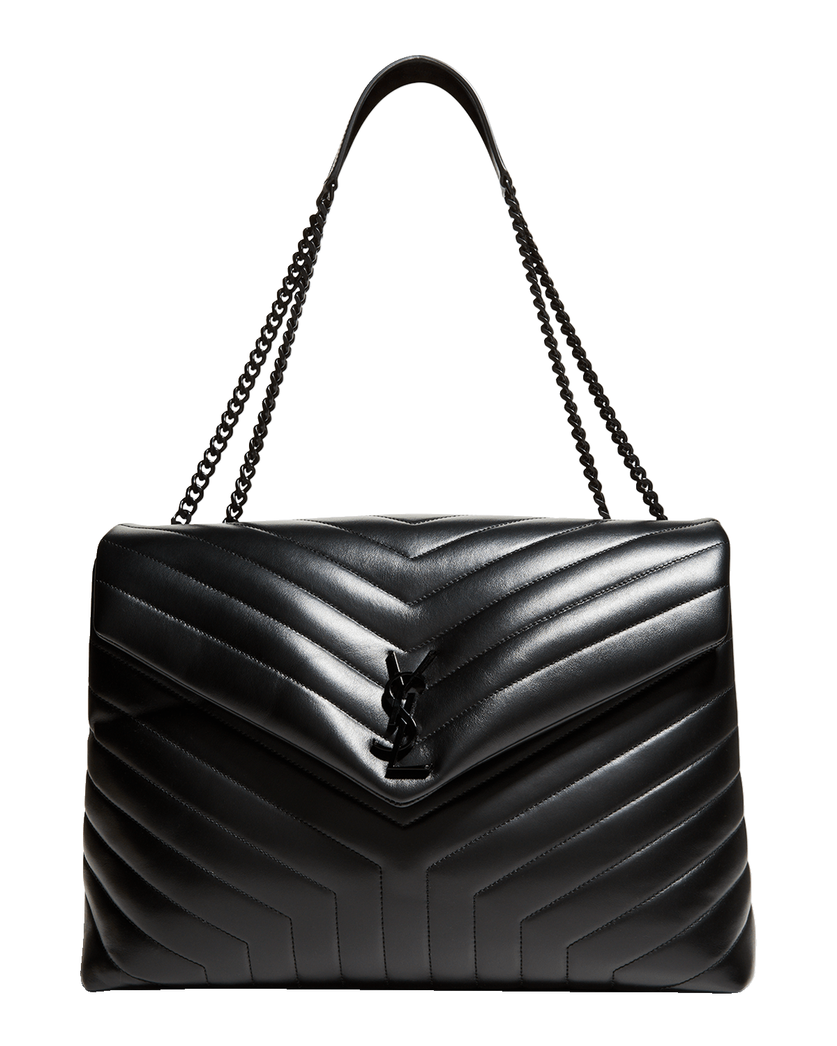 Saint Laurent Loulou Large YSL Shoulder Bag in Quilted Leather