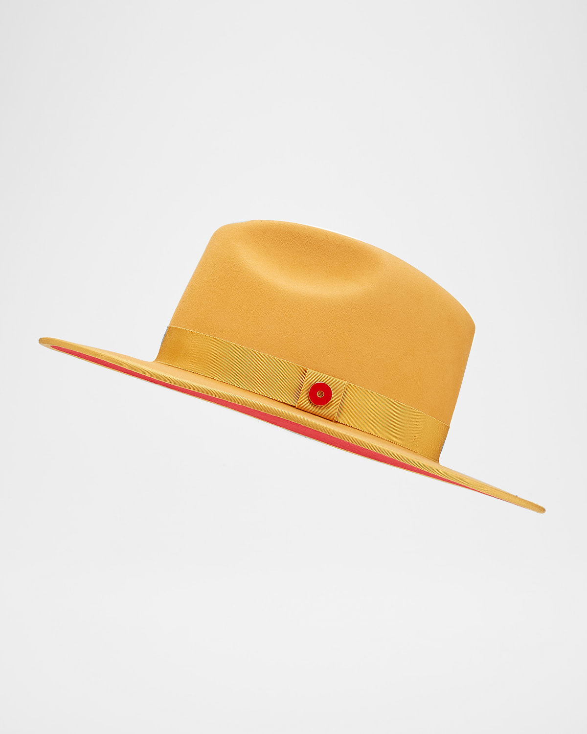 Keith James Men 's Queen Red-Brim Wool Fedora Hat