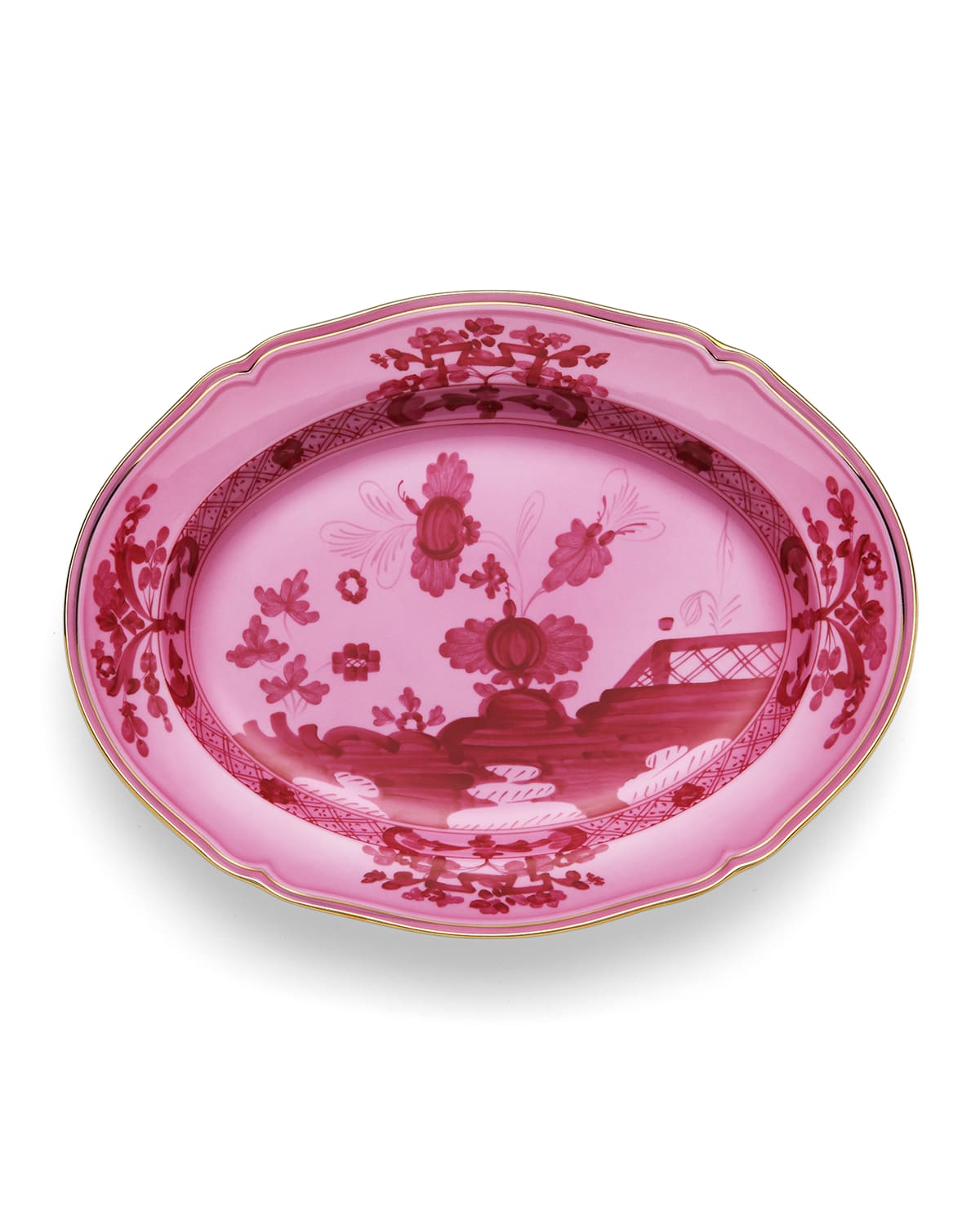 GINORI 1735 Oriente Italiano Oval Platter, Porpora
