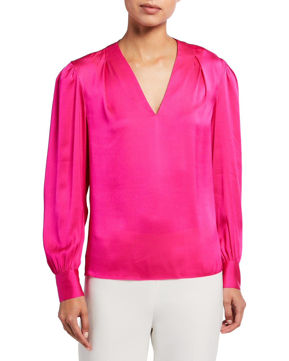 Pink Silk Top Neiman Marcus