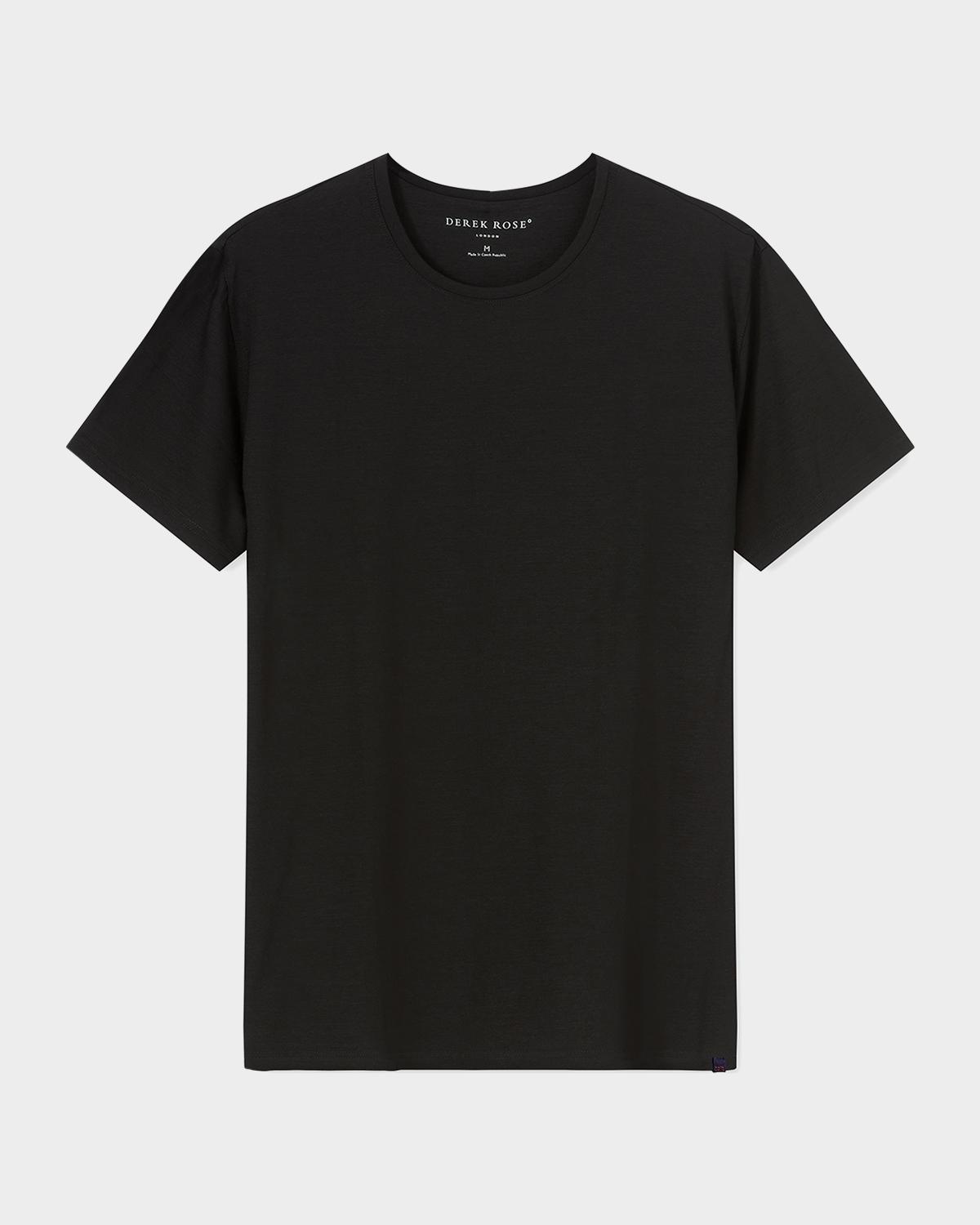Derek Rose Men's Short-Sleeve Tee, Black