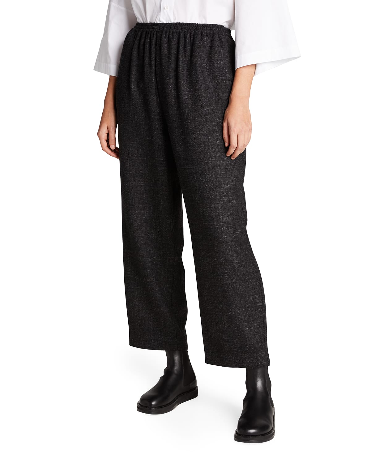 Wide Natural Wool Pants Neiman Marcus