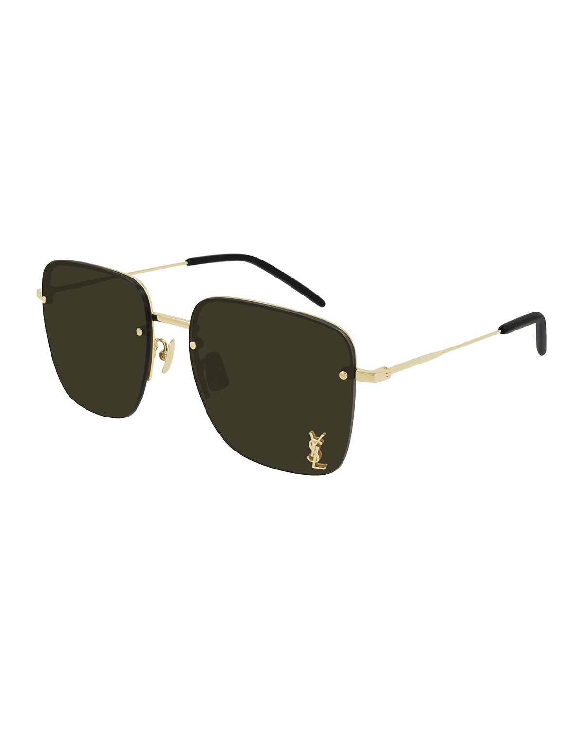 Saint Laurent YSL Rimless Square Metal Sunglasses | Thumbnail 4