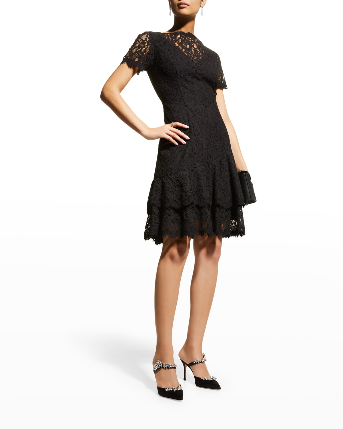 Black Short Sleeve Cocktail Dress ...