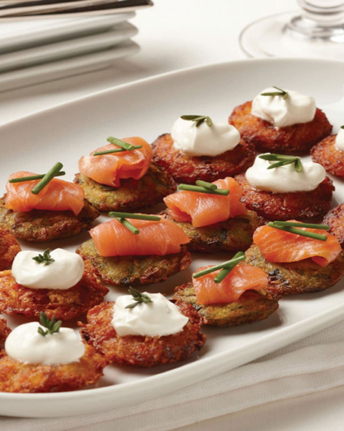 Linda 's Gourmet Latkes Bite Size Assorted Flavor Latkes, 48-Pack