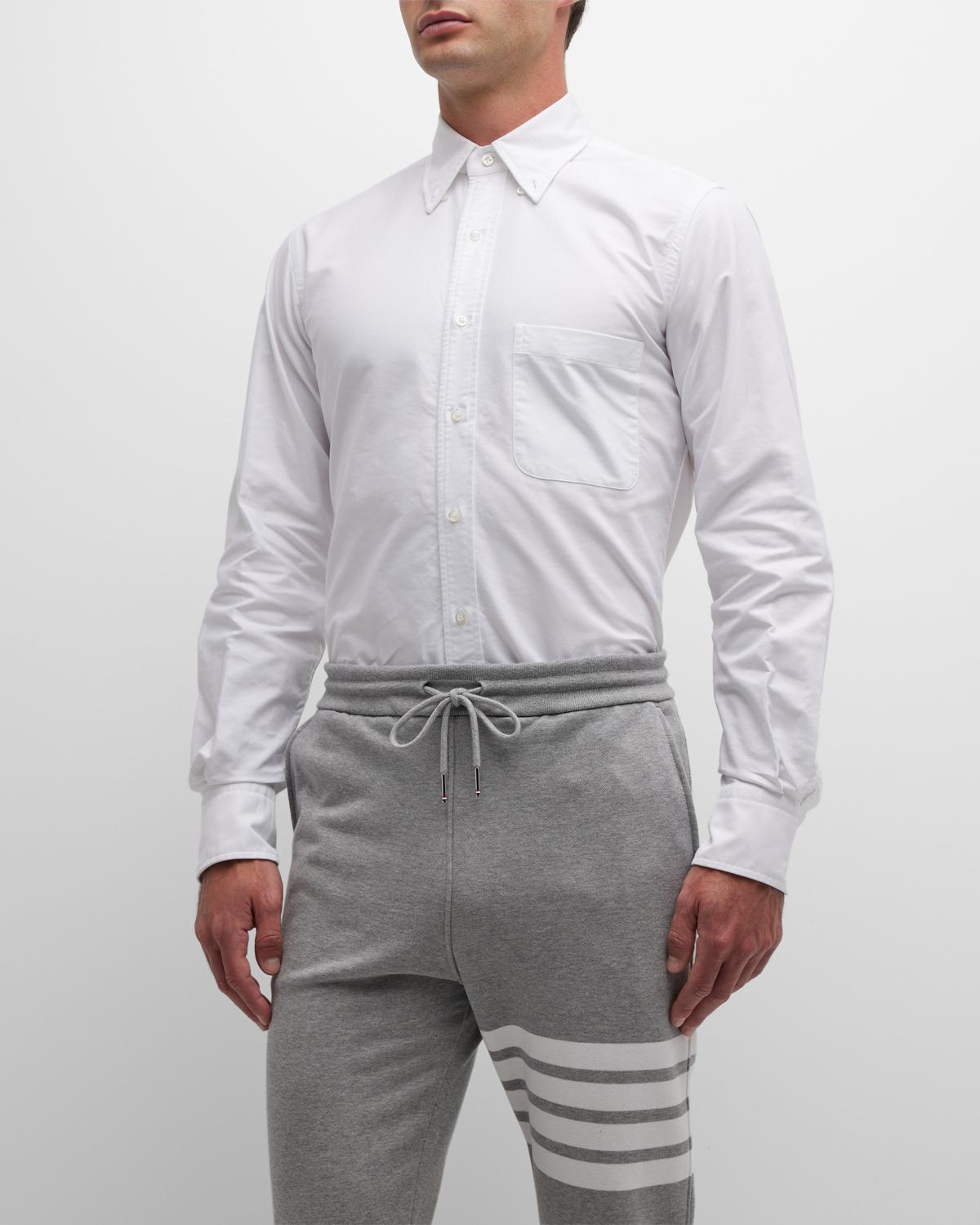 Thom Browne Men's Classic Sport Shirt w/ Stripes
