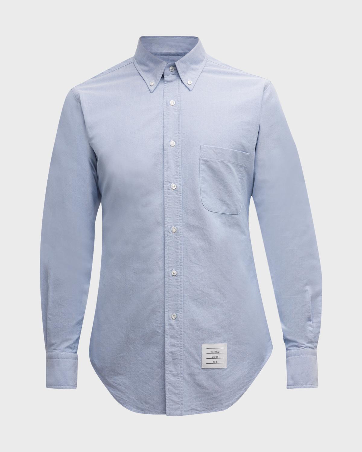 Thom Browne Men's Classic Sport Shirt w/ Stripes
