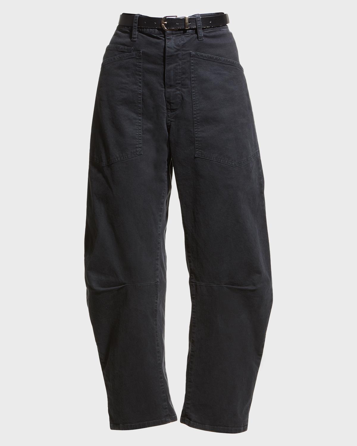 Nili Lotan Shon Mid-Rise Cropped Pants