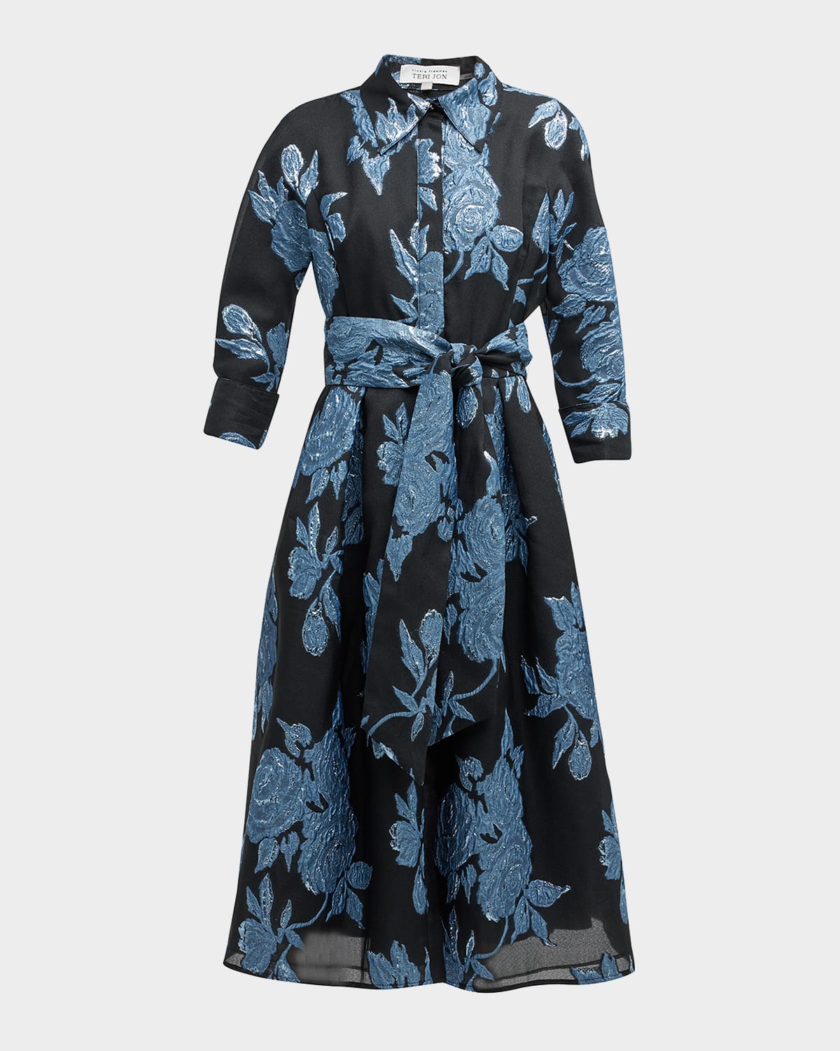 Black Belted long shirt dress 94207 main image 0
