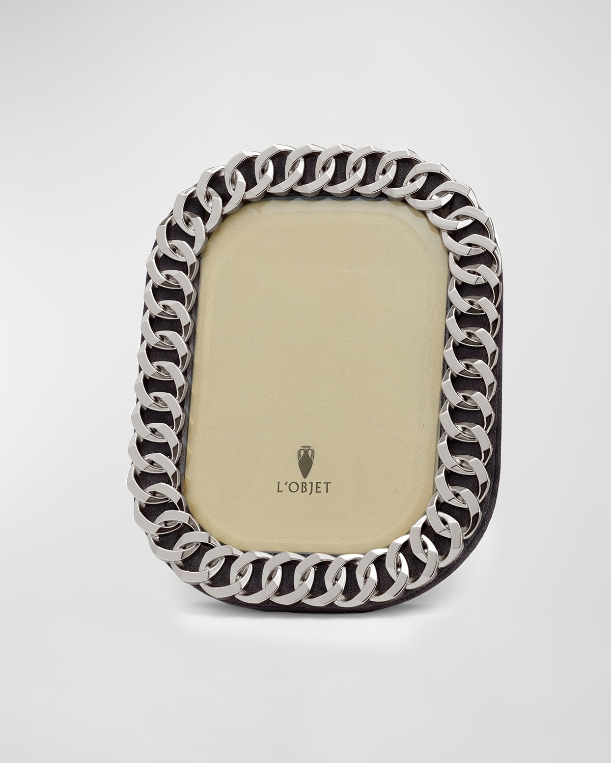 L 'Objet Cuban Link Picture Frame, 8" x 10"