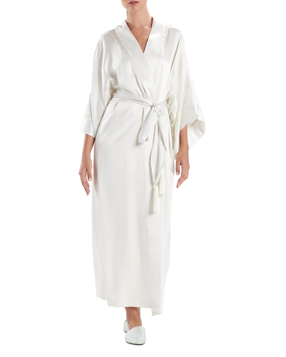 White Silk Robe Neiman Marcus