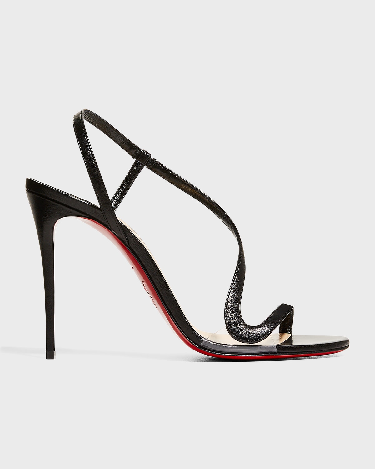 Christian Louboutin Rosalie Leather Red Sole Stiletto Sandals