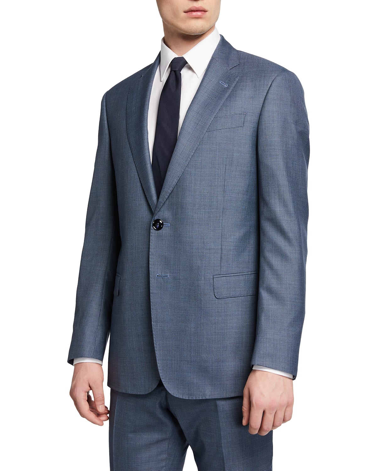 Emporio Armani Men's Super 140s Wool Neat Ice Two-Piece Suit | Neiman ...
