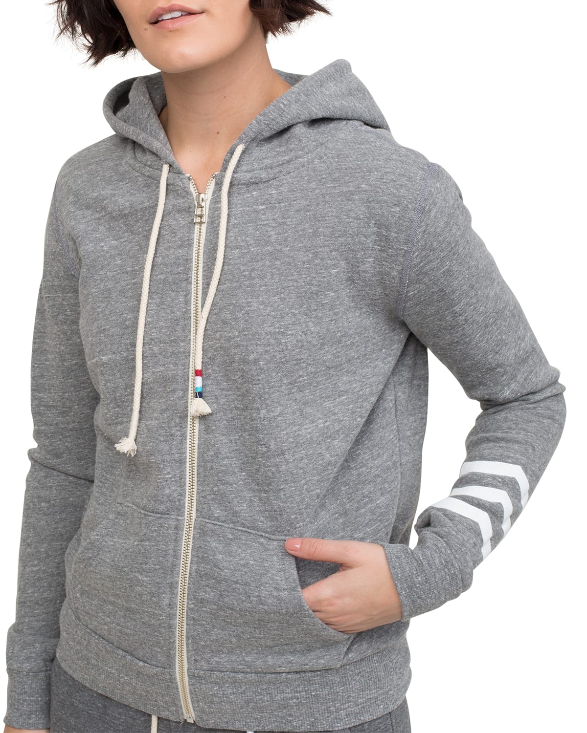 Sol Angeles Waves Heathered Zip-Up Hoodie