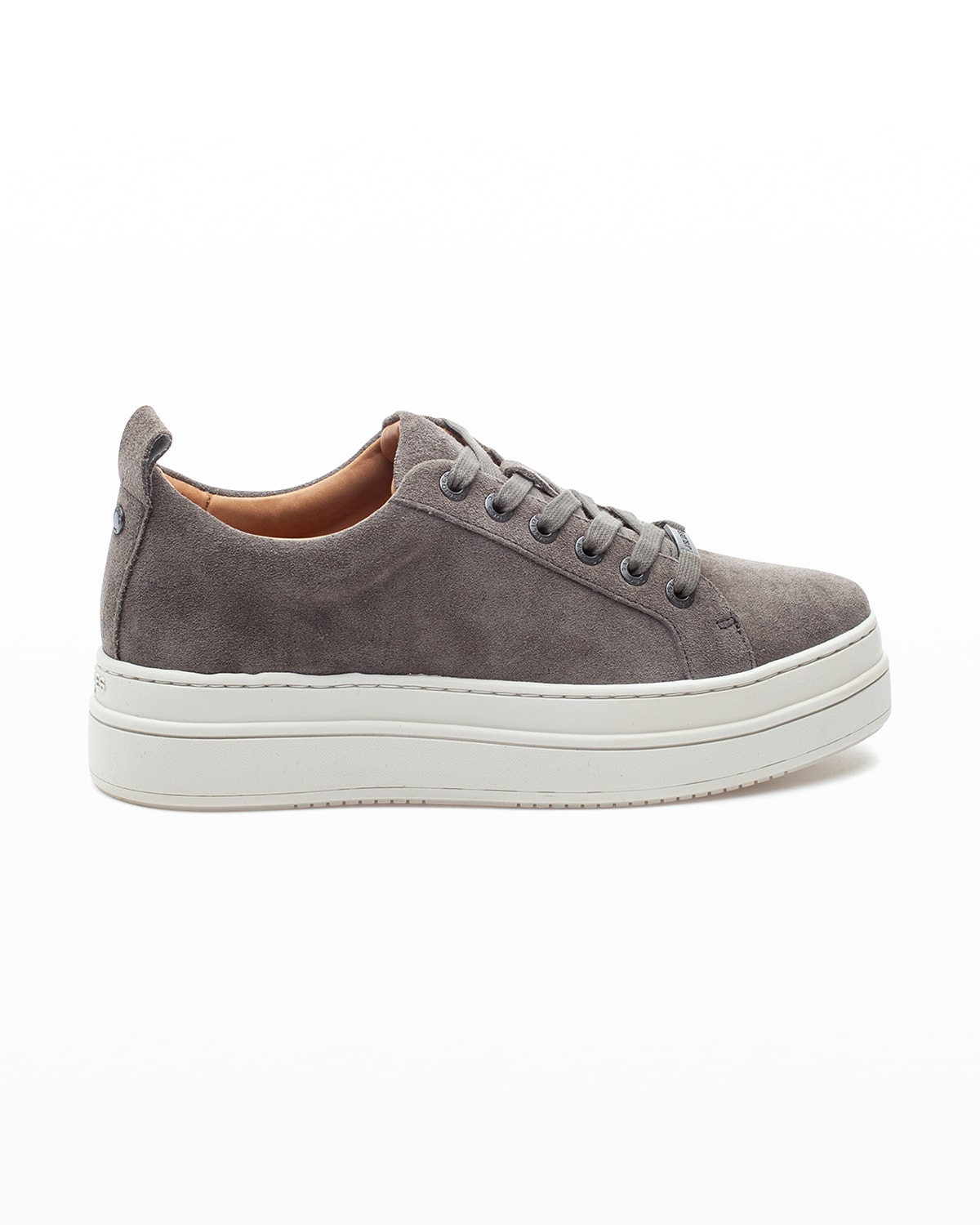 gray suede platform sneakers