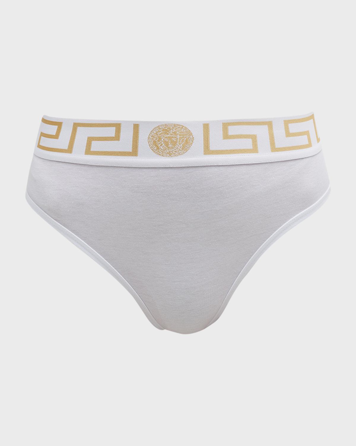 Versace Greca Border High-Leg Jersey Briefs