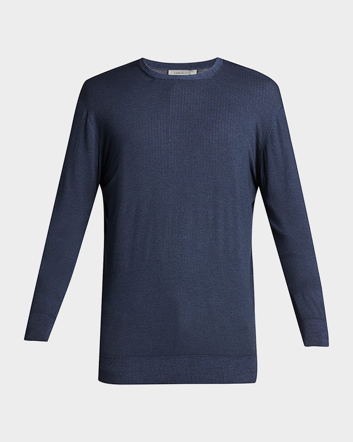 Corneliani Men's Garment-Washed Wool Crew Sweater