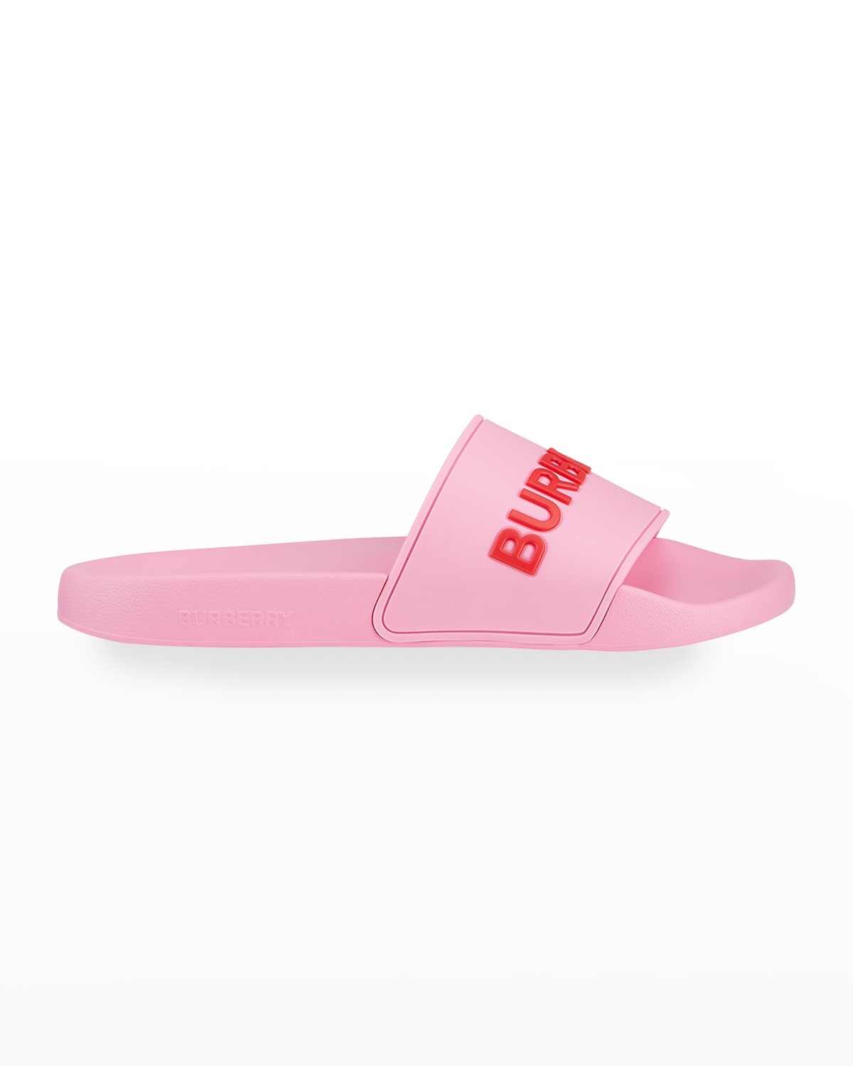 Chloe Woody Logo Flat Slide Sandals | Neiman Marcus