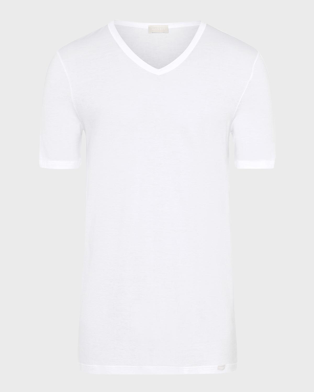 Hanro Men's Ultralight Cotton V-Neck T-Shirt