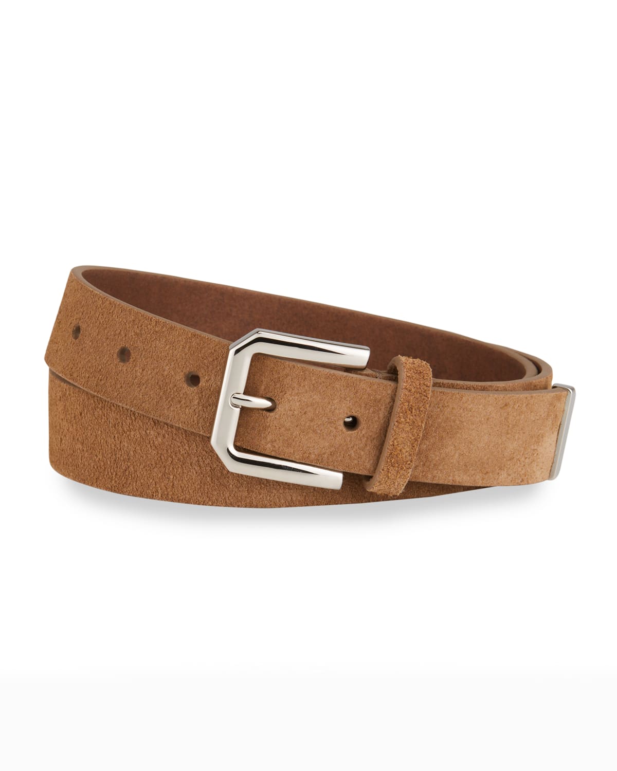 BRUNELLO CUCINELLI MEN'S SOLID SUEDE BELT,PROD240810137