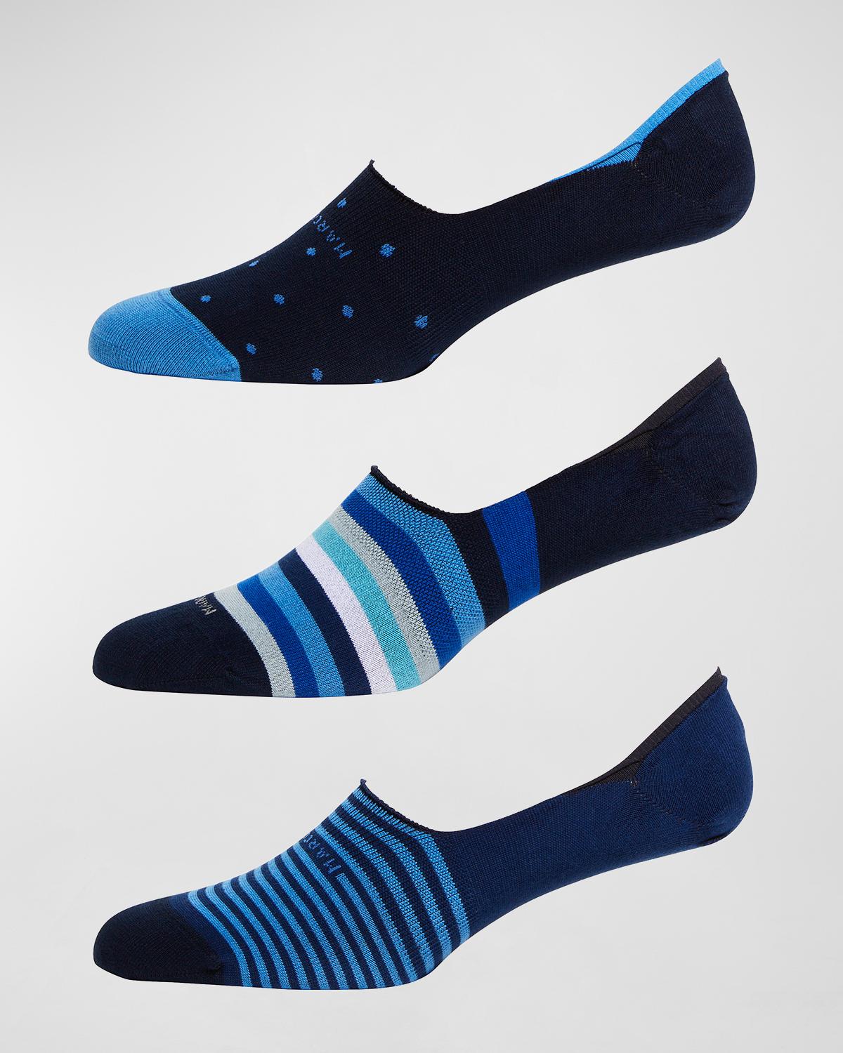 Marcoliani Men's 3-Pack Invisible Socks