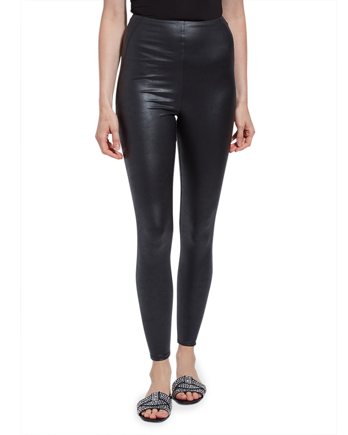Black Nylon Spandex Leggings Neiman Marcus